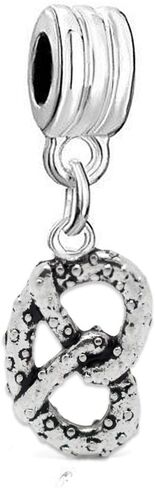 Sexy Sparkles Pretzel Charm Bead Compatible for Most European Snake Chain Bracelets in Saudi Arabia