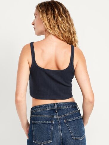 Old Navy Cropped Pointelle Cami Top - In the Navy in Saudi Arabia