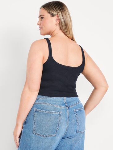 Old Navy Cropped Pointelle Cami Top - In the Navy in Saudi Arabia