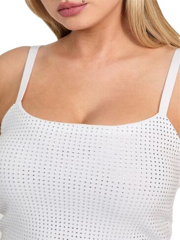 GUESS Womens Eco Khloe Rhinestones Tank Sweater in Saudi Arabia