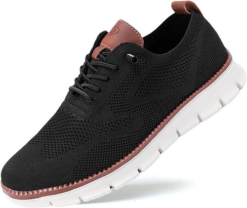 Breeze Men's Urban Ultra Mesh Mesh Dress Sneakers - أحذية المشي غير الرسمية للأعمال (Khaki ، 11) in Kuwait