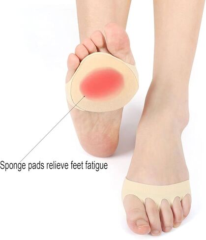 Kibovqul Toe Socks for Women,No show Socks for Heels Topper Sandal Oxfords Flat Pumps in Saudi Arabia