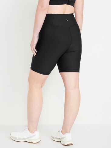 شورت PowerSoft Biker عالي الخصر من Old Navy -- درزة داخلية 8 بوصة - Black Jack in Saudi Arabia