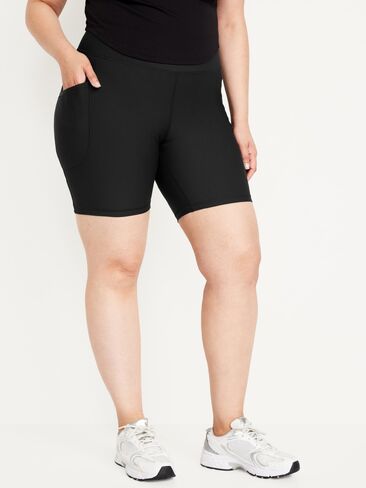 شورت PowerSoft Biker عالي الخصر من Old Navy -- درزة داخلية 8 بوصة - Black Jack in Saudi Arabia