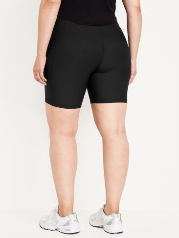 شورت PowerSoft Biker عالي الخصر من Old Navy -- درزة داخلية 8 بوصة - Black Jack in Saudi Arabia