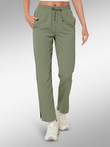 Women's Sweatpants with Pockets Fabric UPF 50+ High Waisted Travel Athletic Work Golf Pants for Jogging in Saudi Arabia