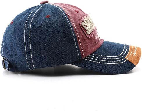 elwow Men's Outdoor Sports Retro Distressed Baseball Cap Embroidery Trucker Hat Sun Cap in Saudi Arabia