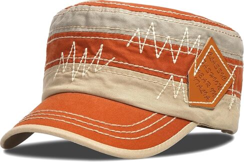 قبعات LXOrdora Cadet Army Caps Flat Top Hat قبعة بيسبول عسكرية للجنسين in Kuwait