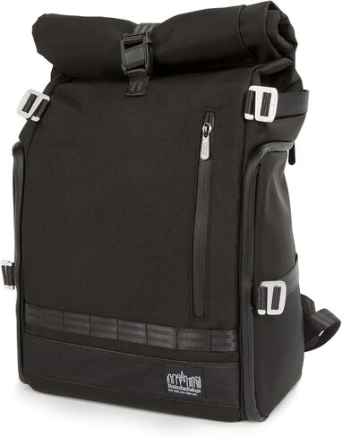 Manhattan Portage Focus Camera Backpack With Removable Laptop & Camera Insert Roll-Top Design Water-Resistant in Cordura (Black) in Saudi Arabia