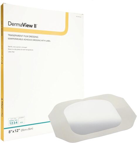 Dermaview II Dermarite ، خلع الملابس الشفافة مع توصيل نمط الحدود ، معقم ، ملفوف بشكل فردي ، 6-1/2 في. x 8-3/8 بوصة ، 1 العدد ، 10 حزم ، 10 إجمالي in Saudi Arabia