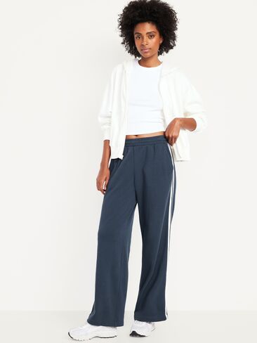 Old Navy بنطال رياضي عالي الخصر SoComfy واسع الساق - DUSK NAVY in Saudi Arabia