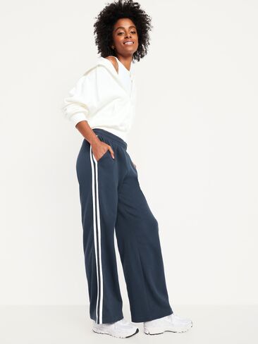 Old Navy بنطال رياضي عالي الخصر SoComfy واسع الساق - DUSK NAVY in Saudi Arabia