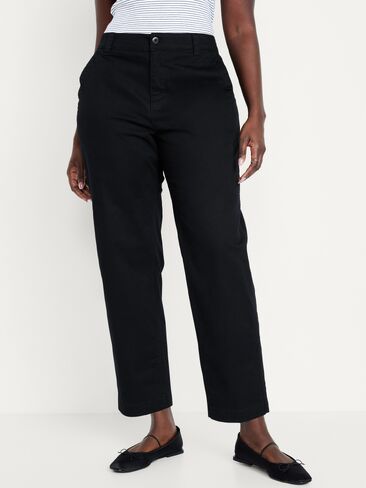 Old Navy High-Waisted OGC Chino Tapered Straight Pants - Black Jack in Kuwait