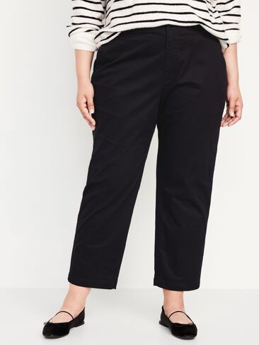 Old Navy High-Waisted OGC Chino Tapered Straight Pants - Black Jack in Kuwait