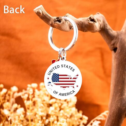 WEHBVF American Flag Keychain Souvenirs From Usa American Gifts for Foreigners New York Keychain Nyc New York Souvenirs Usa Keychains Patriotic Valentines Gift Basket for Families Patriotic Veteran in Kuwait