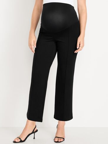 Old Navy Maternity Full-Panel Stevie Straight Pants - Black Jack in Kuwait