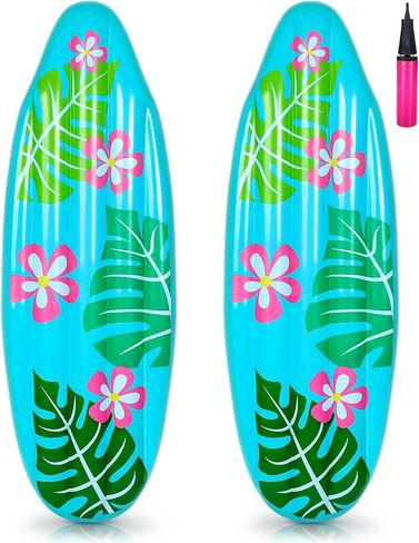 60 Inch Luau Inflatable Surfboard for Beach Inflatable Surf Board Luau Decoration Tropical Inflatable Pool Surfboard Float for Surf Hawaiian Theme Summer Sea Party in Saudi Arabia