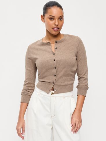 سترة SoSoft Lite من Old Navy ذات رقبة دائرية - Driftwood Heather in Kuwait