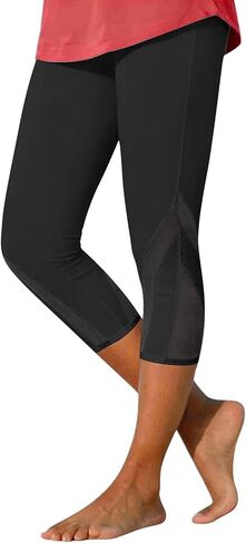 Capri Leggings for Women 2026 Summer Casaul High Waisted Knee Length Stretchy Workout Yoga Cropped Capris Pants in Saudi Arabia