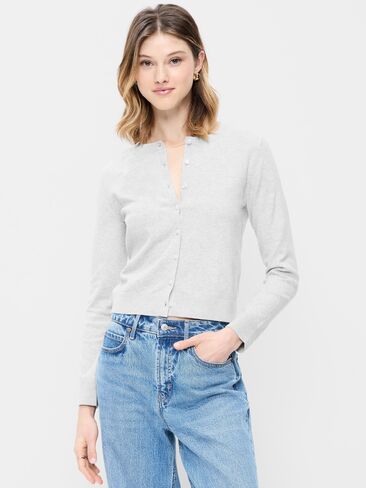 سترة Old Navy SoSoft Lite ذات رقبة دائرية - رمادي متوسط in Kuwait
