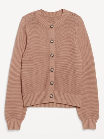 Old Navy Seaside Cotton Garter-Knit Cardigan Sweater - Driftwood in Saudi Arabia