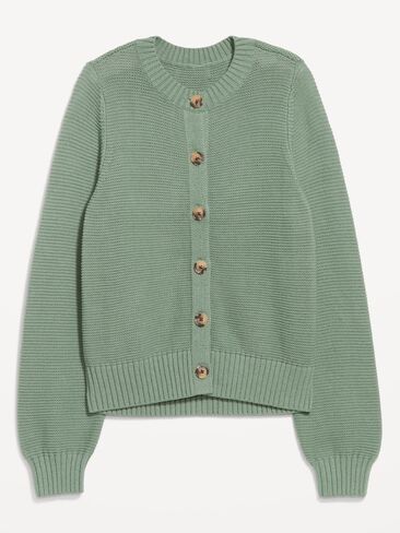Old Navy Seaside Cotton Garter-Knit Cardigan Sweater - Dried Herb in Kuwait