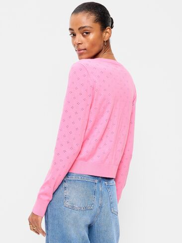 Old Navy SoSoft Pointelle Cardigan - Hydrangea Pink in Kuwait