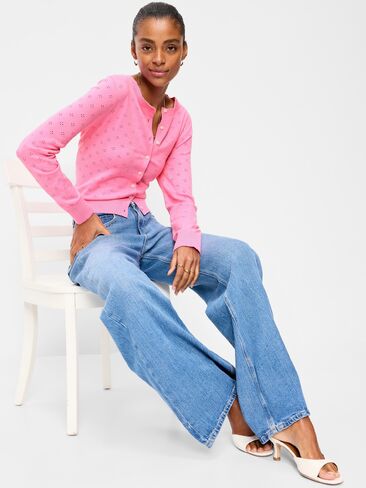 Old Navy SoSoft Pointelle Cardigan - Hydrangea Pink in Kuwait