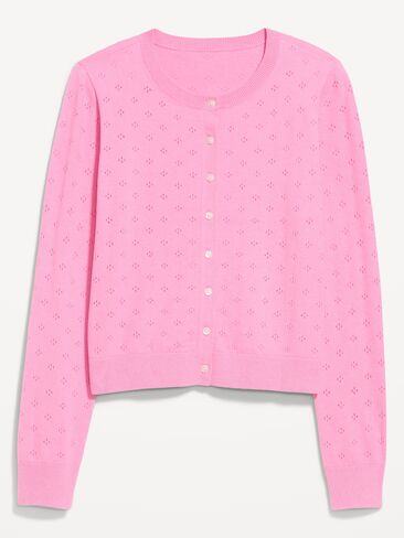 Old Navy SoSoft Pointelle Cardigan - Hydrangea Pink in Kuwait