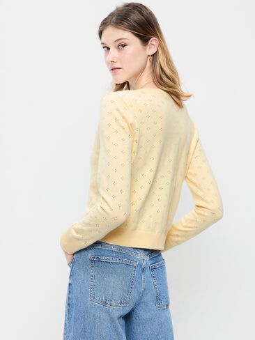 Old Navy SoSoft Pointelle Cardigan - Cool Almond in Saudi Arabia
