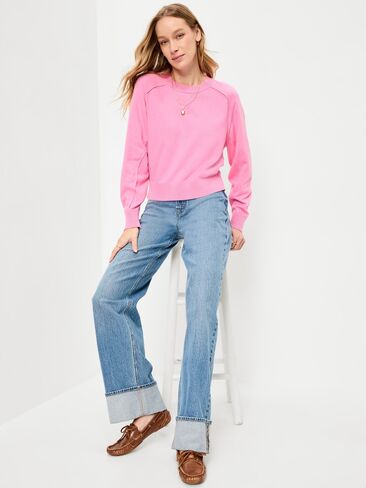 سترة قصيرة من Old Navy SoSoft Lite ذات رقبة دائرية - وردي كوبية in Kuwait
