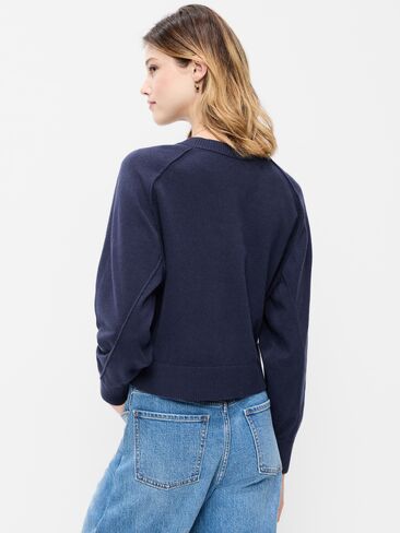 Old Navy SoSoft Lite Crew-Neck Cropped Sweater - Arctic Depth in Saudi Arabia