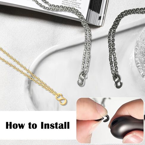 Anpzband Necklace Compatible with Plaud NotePin - Adjustable Stainless Steel Chain for Women & Men, 65cm in Saudi Arabia