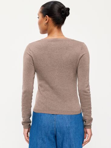 سترة جيرسي ذات رقبة واسعة من Old Navy - Driftwood Heather in Kuwait