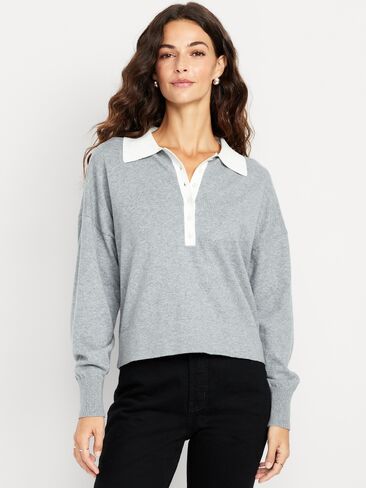 قميص بولو قصير من Old Navy SoSoft Lite - رمادي فاتح in Saudi Arabia