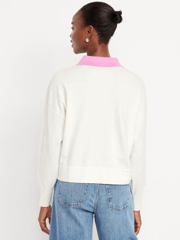 Old Navy SoSoft Lite Cropped Polo - Sea Salt in Saudi Arabia