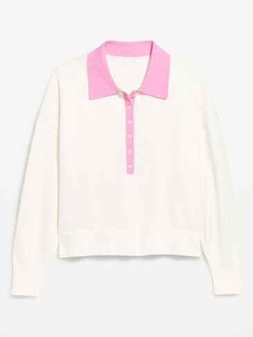 Old Navy SoSoft Lite Cropped Polo - Sea Salt in Saudi Arabia