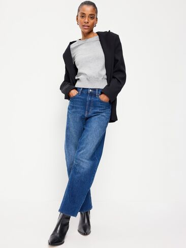 سترة Old Navy SoSoft Lite ذات رقبة دائرية - رمادي متوسط in Saudi Arabia