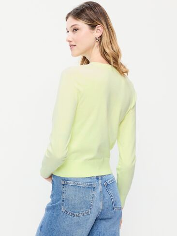Old Navy SoSoft Lite Crew-Neck Sweater - Lime Meringue in Saudi Arabia