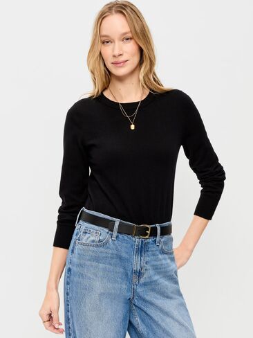 Old Navy SoSoft Lite Crew-Neck Sweater - Black Jack in Saudi Arabia