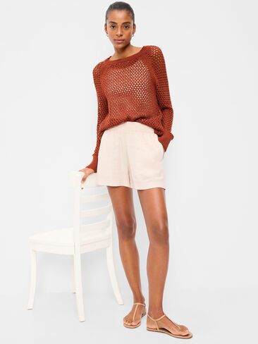 Old Navy Seaside Cotton Open-Knit Raglan Sweater - RUSSET MOON in Saudi Arabia