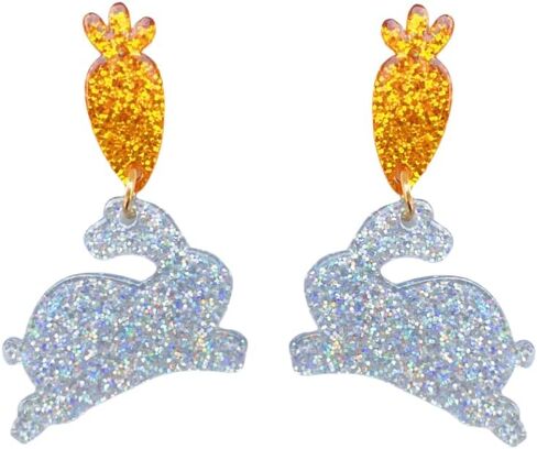 Todu Easter Earrings Cute Bunny Egg Rabbit Drop Colorful Flower Animal Dangle Spring Earrings Holiday Jewelry Gift For Women in Saudi Arabia