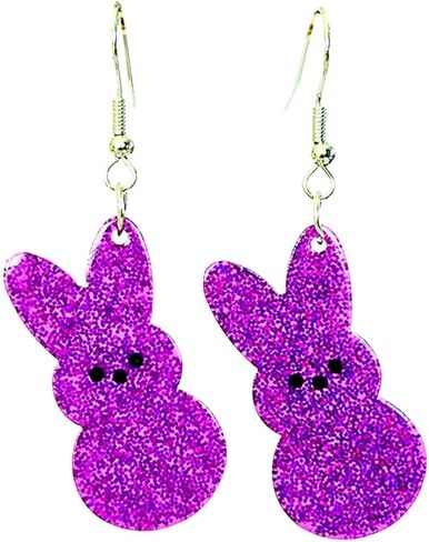 Todu Easter Earrings Cute Bunny Egg Rabbit Drop Colorful Flower Animal Dangle Spring Earrings Holiday Jewelry Gift For Women in Saudi Arabia