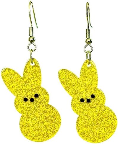 Todu Easter Earrings Cute Bunny Egg Rabbit Drop Colorful Flower Animal Dangle Spring Earrings Holiday Jewelry Gift For Women in Saudi Arabia