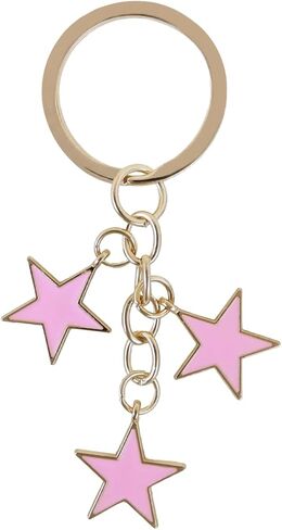 AkiliBIELY سلسلة مفاتيح فضية جمالية على شكل نجمة قوطية على شكل قمر لطيف سلسلة مفاتيح على شكل نجمة وردية in Kuwait