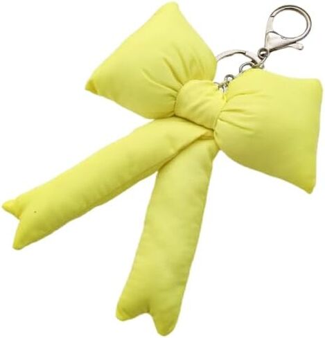 ChungLong0593 Cute Bow Keychain for Women Soft Fabric Gingham & Solid Color Bowknot Keyring Purse Charm Bag Pendant Accessory in Saudi Arabia