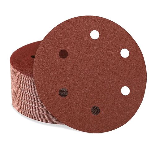 50 PCS 9 Inch 6 Hole Hook and Loop Sanding Discs Drywall Sandpaper Include 60, 80, 120, 150, 240 Grit for Drywall Sander in Kuwait