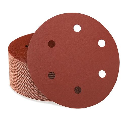 50 PCS 9 Inch 6 Hole Hook and Loop Sanding Discs Drywall Sandpaper Include 60, 80, 120, 150, 240 Grit for Drywall Sander in Kuwait