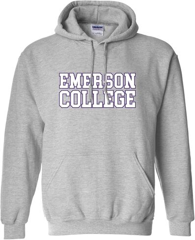 سويت شيرت بقلنسوة للجنسين من CreateMyTee Emerson College Block Letters - ملابس Emerson Lions in Saudi Arabia