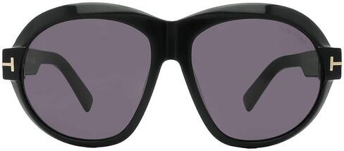 Tom Ford Inger Smoke Oval Ladies Sunglasses FT1113 01A 59, Shiny Black in Saudi Arabia